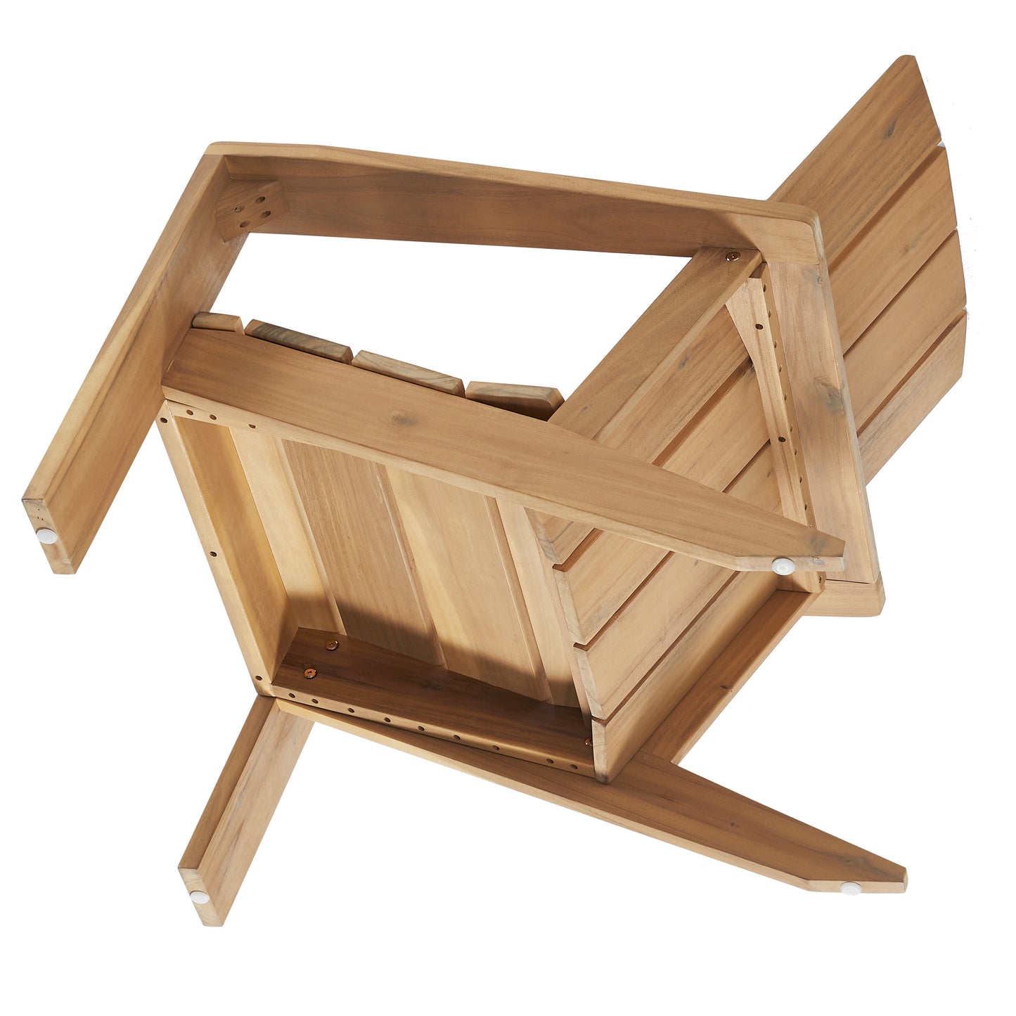 Emerson Modern Adirondack Chair | Acacia Wood Outdoor Lounge Chair