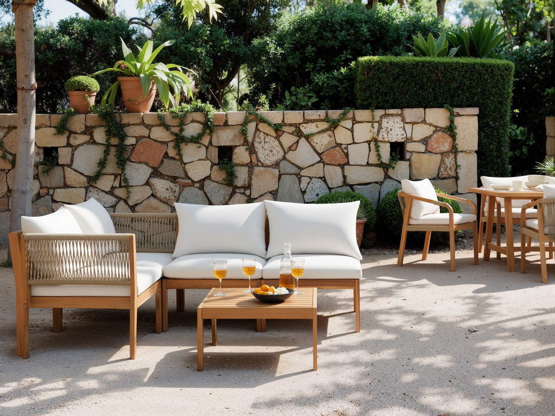 Dara Modular Sectional combined with Adele Dining