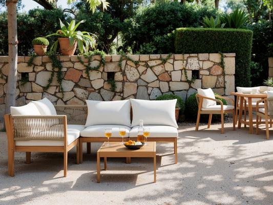 Dara Modular Sectional combined with Adele Dining