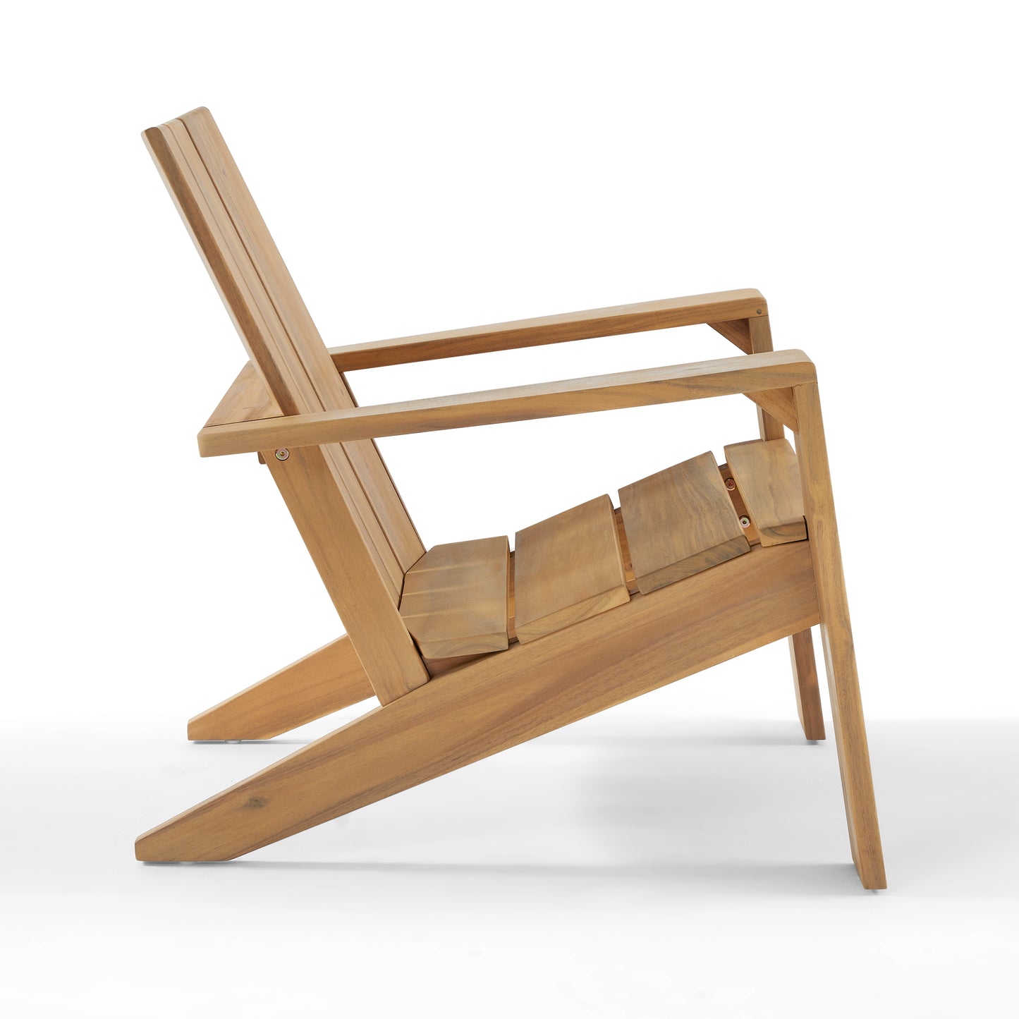 Emerson Modern Adirondack Chair | Acacia Wood Outdoor Lounge Chair