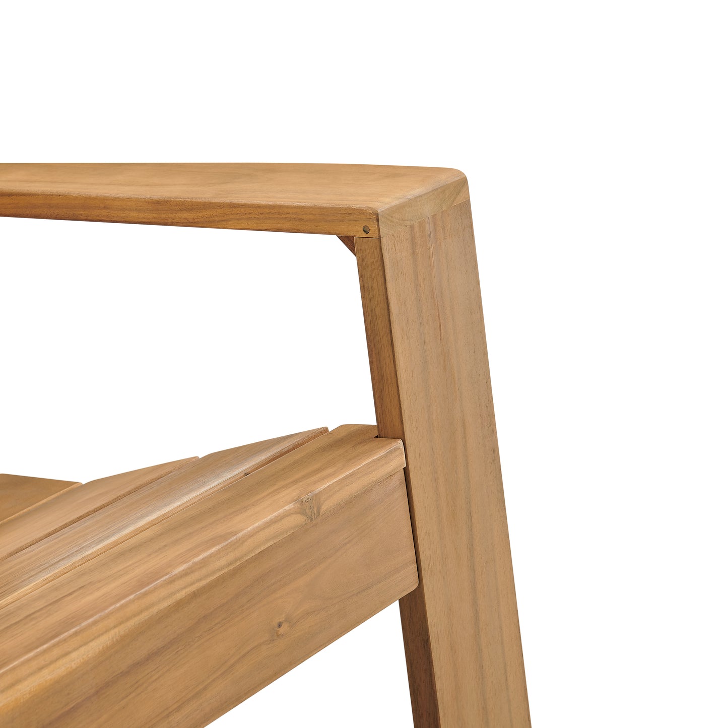 Emerson Modern Adirondack Chair | Acacia Wood Outdoor Lounge Chair