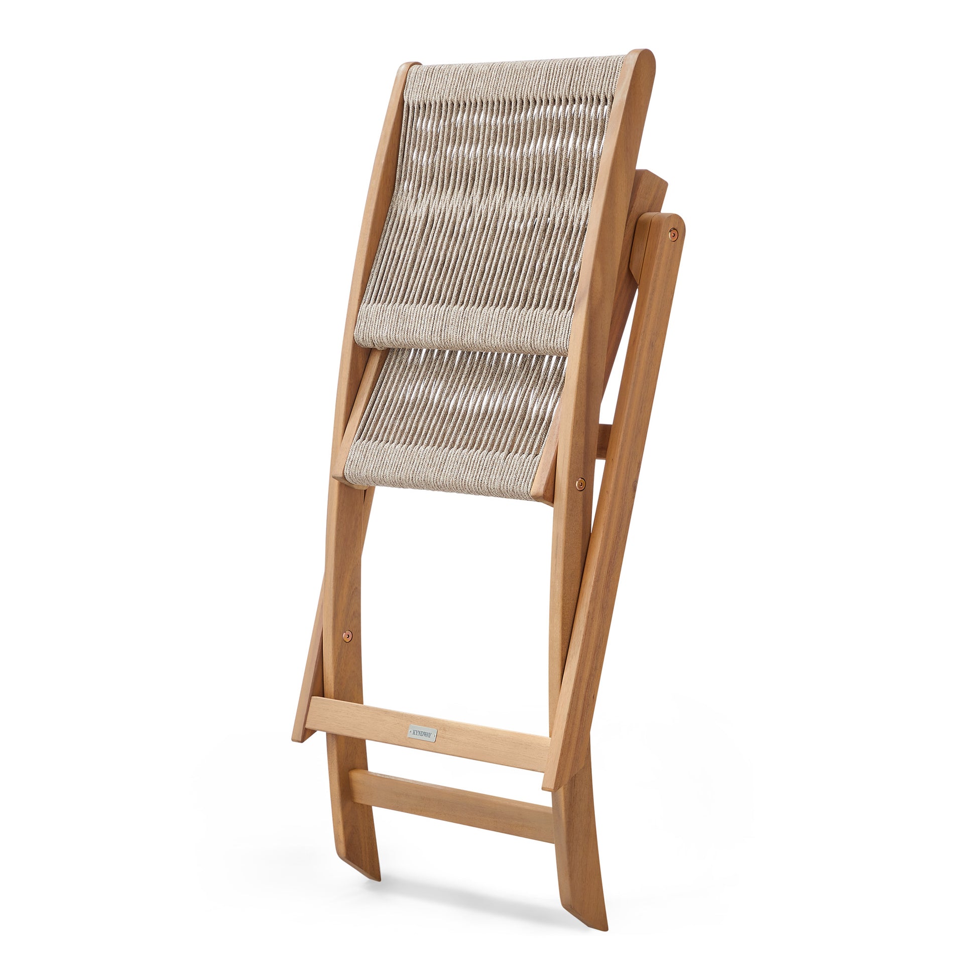 Folded Brixi acacia wood bistro set chair