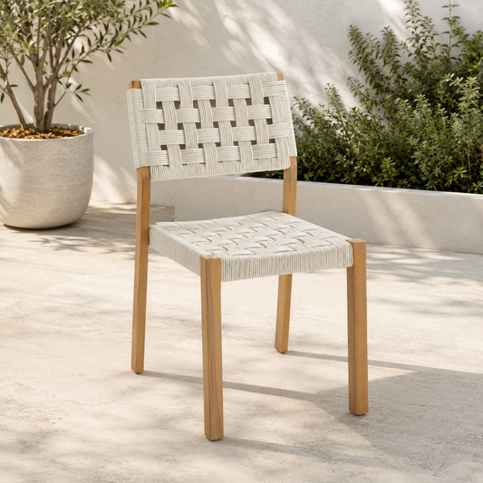 Looma Outdoor Dining Chairs (Set of 2) | Rope & Acacia Patio Seating