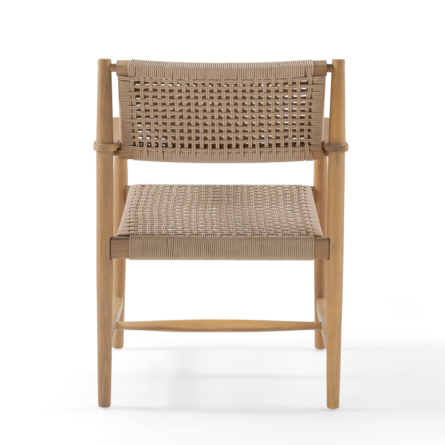 Ella Outdoor Dining Chair | Transitional Rope & Acacia Patio Seating