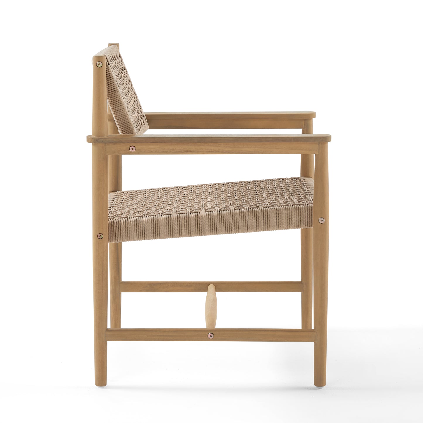Ella Outdoor Dining Chair | Transitional Rope & Acacia Patio Seating